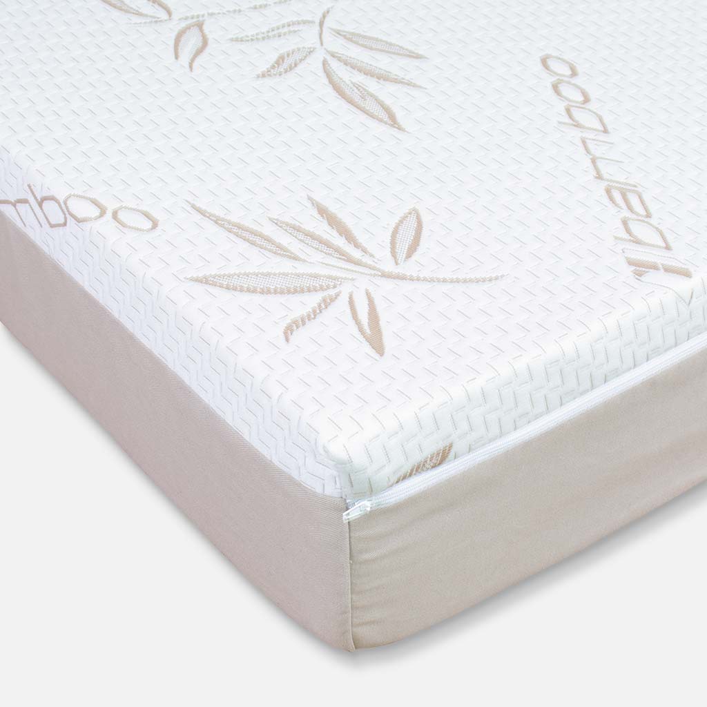 8" Organic Dunlop Latex Mattress with Bamboo Top-Zippered Cover